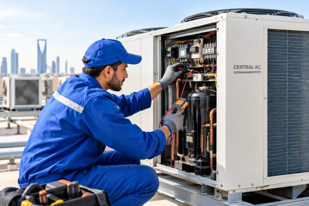 Central AC repair technician in Riyadh